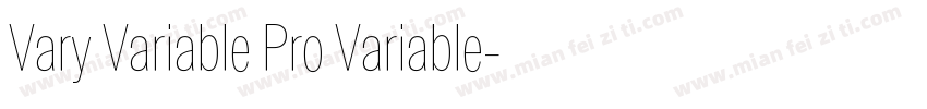 Vary Variable Pro Variable字体转换